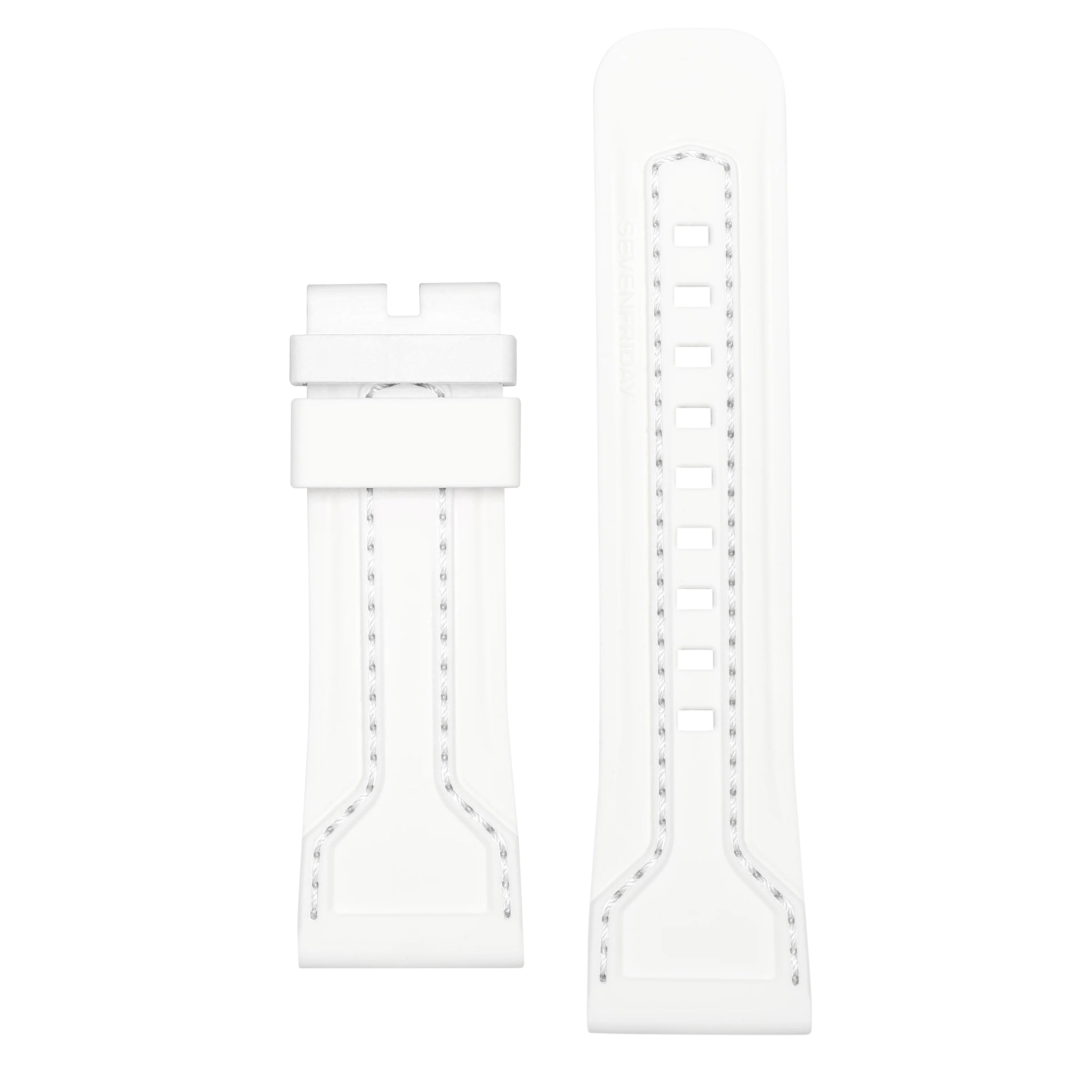 STRAP, Silicone White with White Stitching (P,M,S,PS Series)